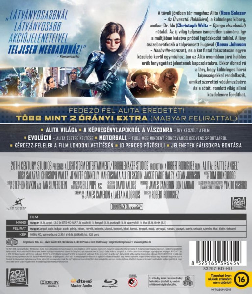 detail Alita: Bojový Anděl - Blu-ray (maďarský obal)
