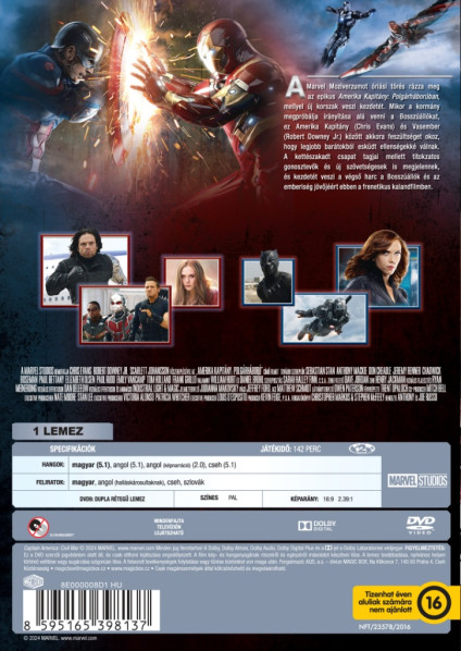 detail Captain America: Občanská válka - DVD (maďarský obal)