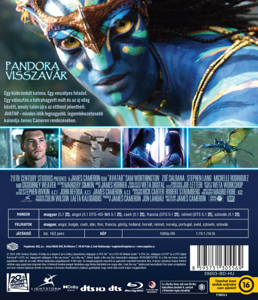 detail Avatar - Blu-ray (maďarský obal)