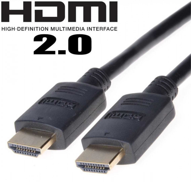 detail PremiumCord kabel HDMI High Speed+Ethernet (Verze 2.0), zlacené konektory, 2m