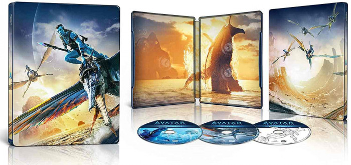 detail Avatar: The Way of Water - 4K + BD + BD bonus - Steelbook Limit. edice (bez CZ)