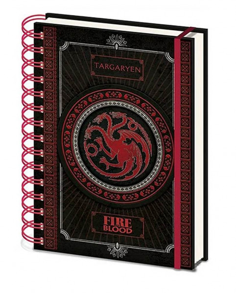 detail Zápisník Game of Thrones - Targaryen A5, kroužkový